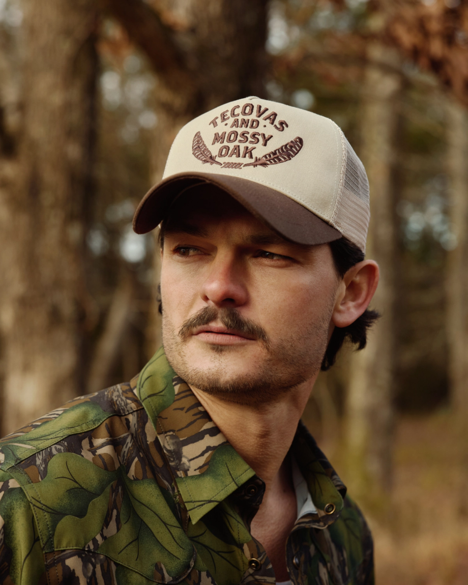 Alternative view of Tecovas x Mossy Oak Feather Logo Trucker