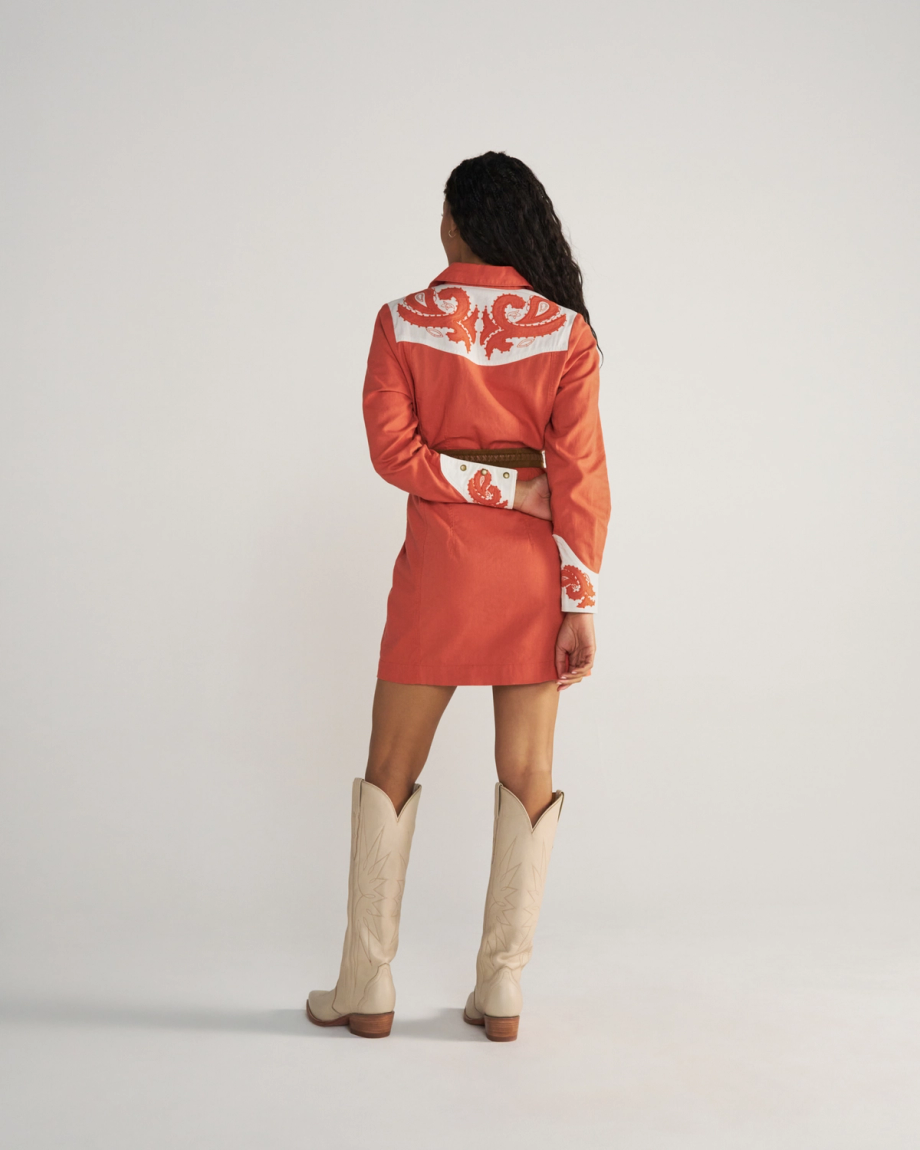 Alternative view of Women's Long Sleeve Applique Mini Dress