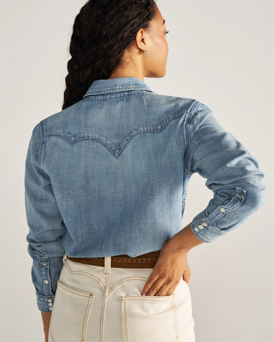Alternative view of Women's Denim Pearl Snap